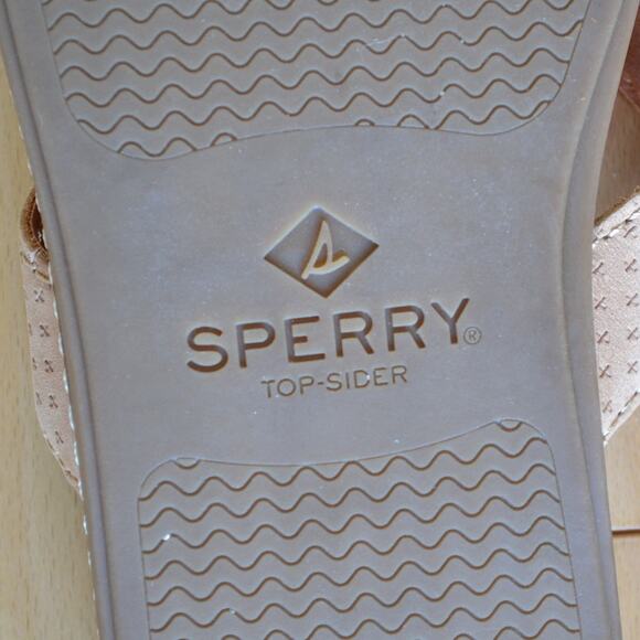 Sperry Leather Sandals Thongs Brown Tan Women's Size 6 - Picture 4 of 5